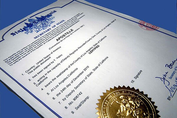 CERTIFICATION OF LEGAL DOCUMENTS